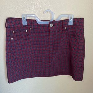 Plaid mini skirt